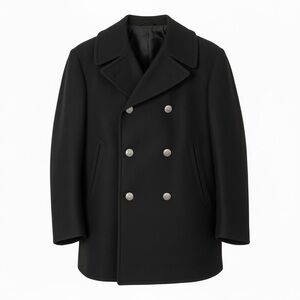 Vintage US Navy Issued 1968 Kersey Pea Coat 100% Wool Men’s 42 R Dark Navy